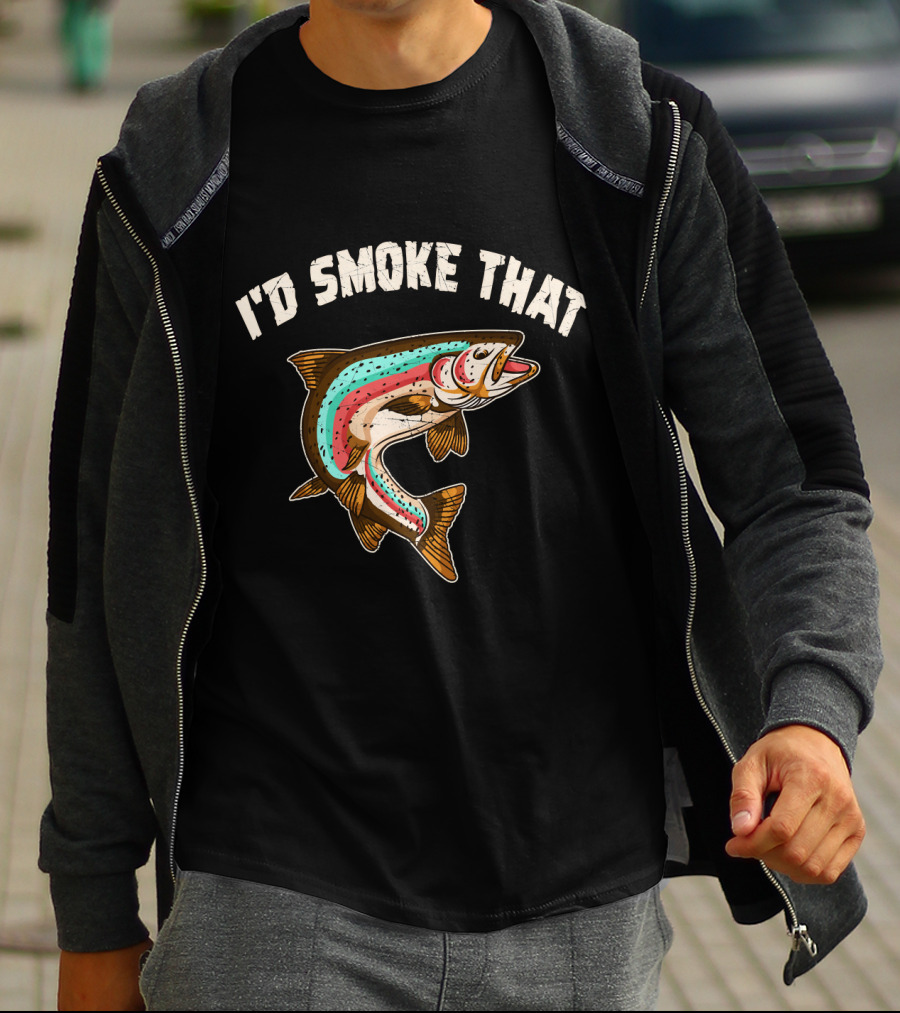 I'd Smoke That Salmon Fishing BBQ T-Shirt