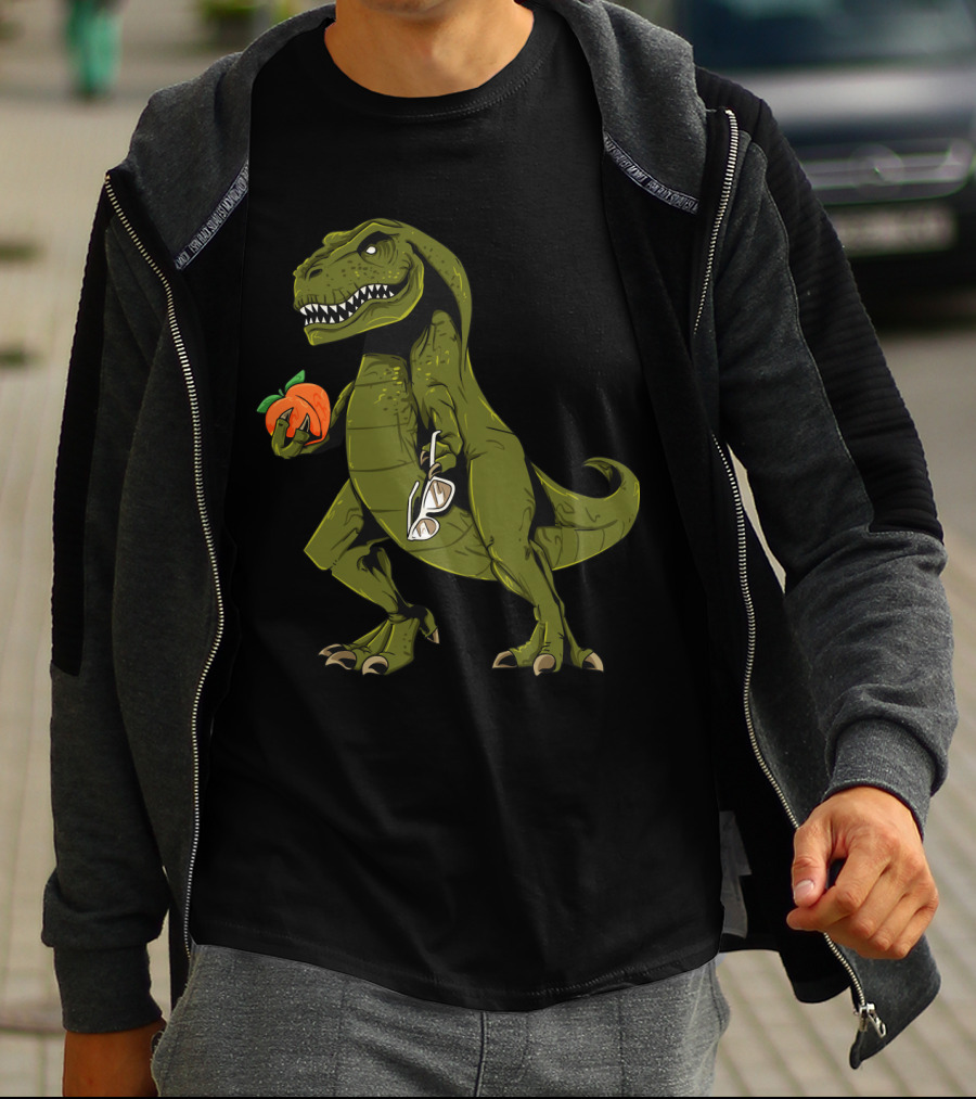 State Of Georgia Dinosaur Holding Peach Funny Sweet Georgia Peach T-Shirt