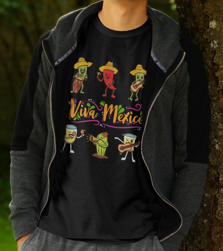 Viva Mexico Cinco De Mayo Sombrero Fiesta T-Shirt