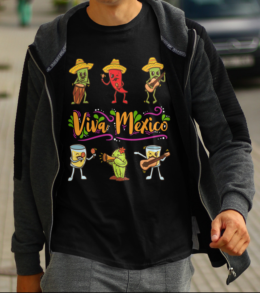 Viva Mexico Cinco De Mayo Sombrero Fiesta T-Shirt