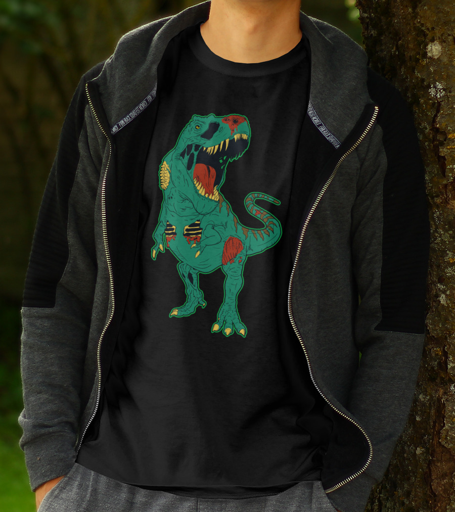Zombiesaurus Rex Halloween Dinosaur Zombie Trick Or Treat T-Shirt