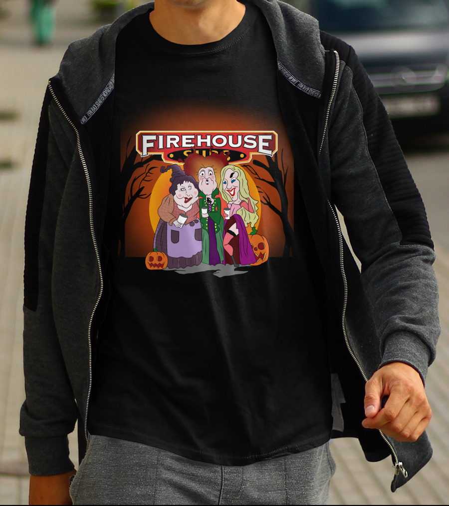 Hocus Pocus Sanderson Sisters Firehouse Subs Halloween Tres Hermanas Calabazas T-Shirt