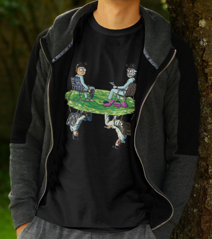 Rick And Morty Breaking Bad Crossover Portal Reflection T-Shirt