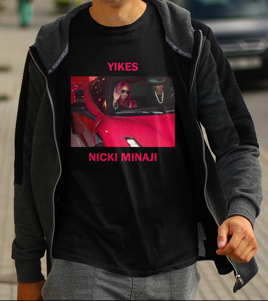 Yikes Nicki Minaj Red Car Image T-Shirt