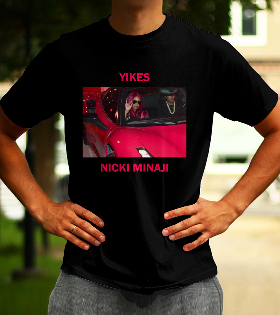 Yikes Nicki Minaj Red Car Image T-Shirt