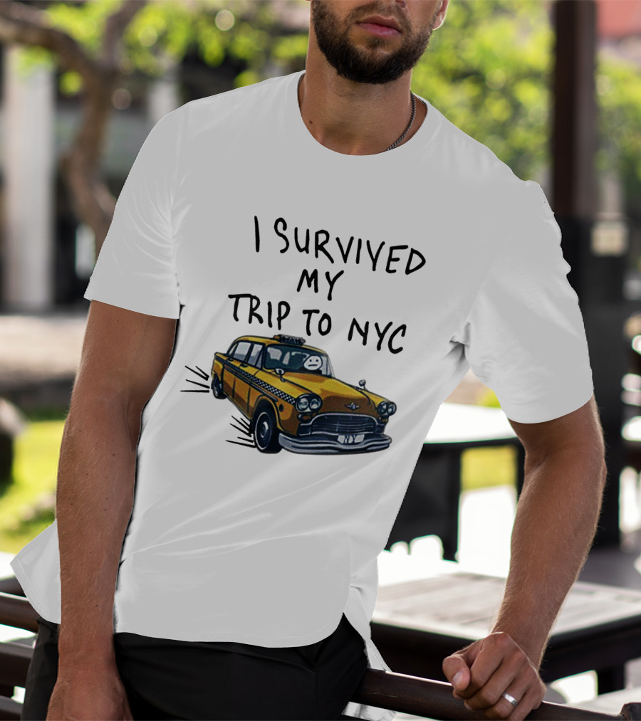 Tom Holland Spiderman Homecoming I Survived My Trip To NYC Yellow Taxi T-Shirt