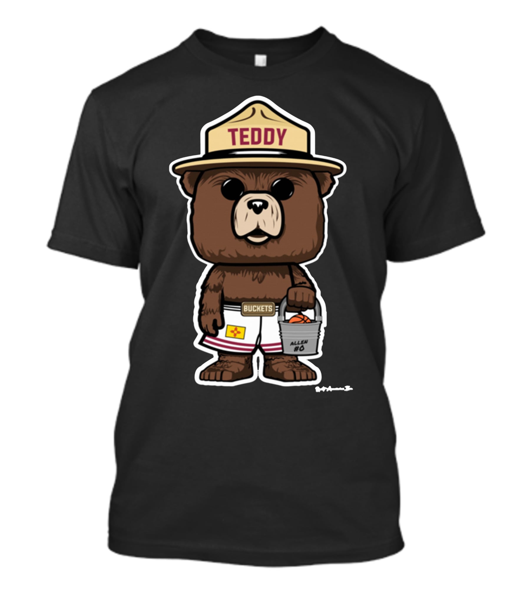 Teddy Buckets Allen #0 Satinytee Clothing Store T-Shirt