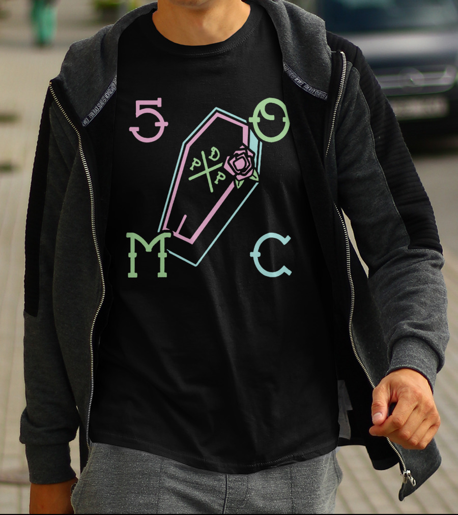 Pewdiepie 50MC Coffin Rose DDP T-Shirt