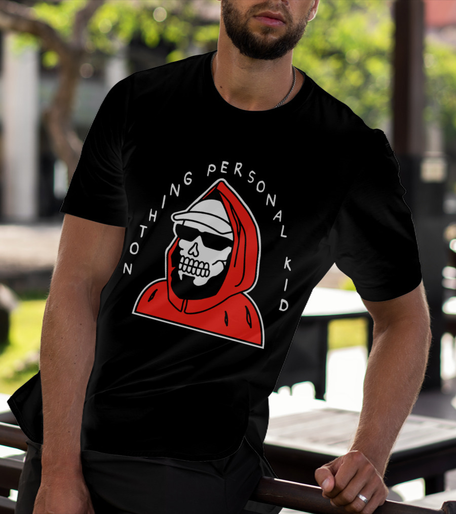 Pewdiepie Nothing Personal Kid Skeleton In Red T-Shirt