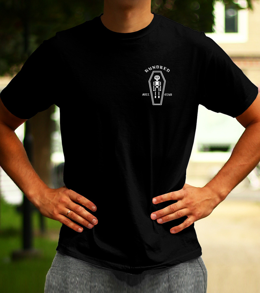 Pewdiepie Hundred Mill Club Skeleton Coffin T-Shirt