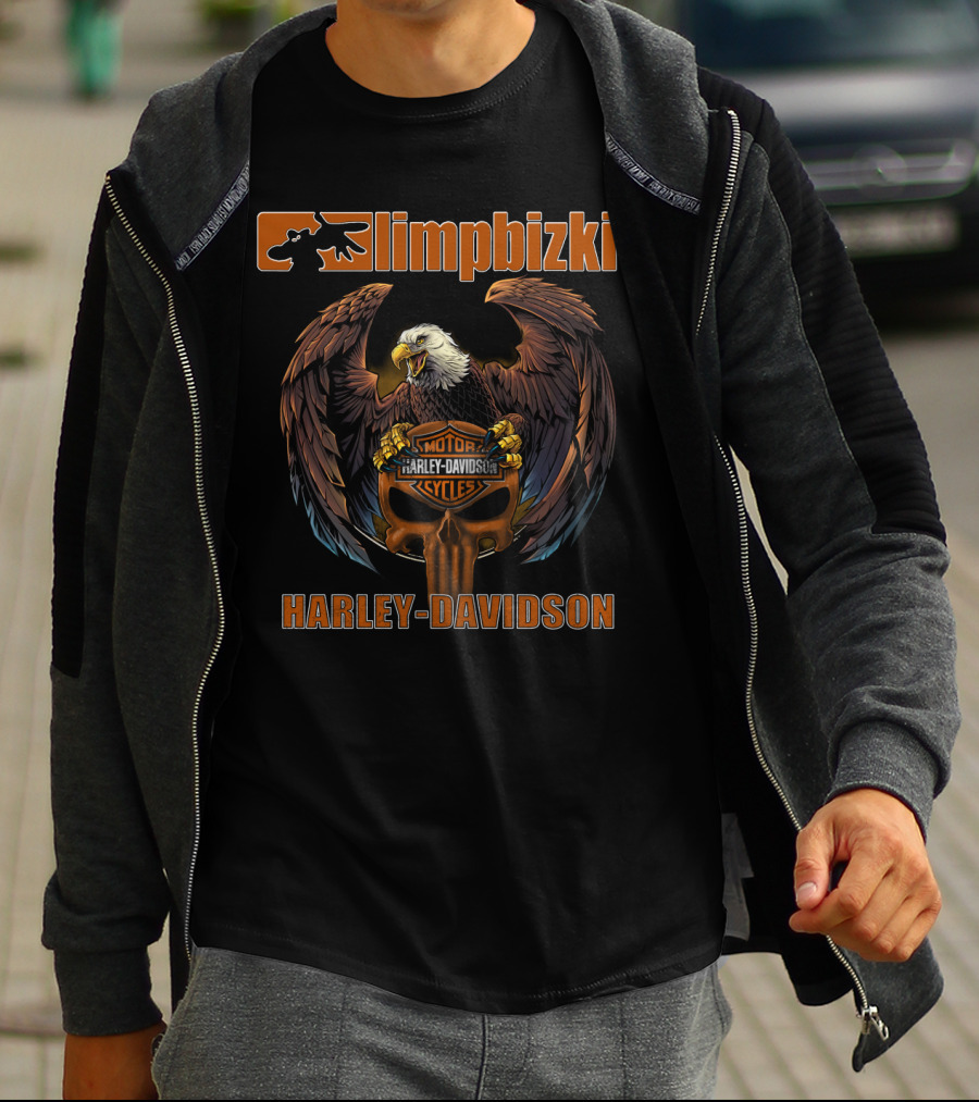 Limp Bizkit Harley Davidson Motor Cycles Eagle T-Shirt