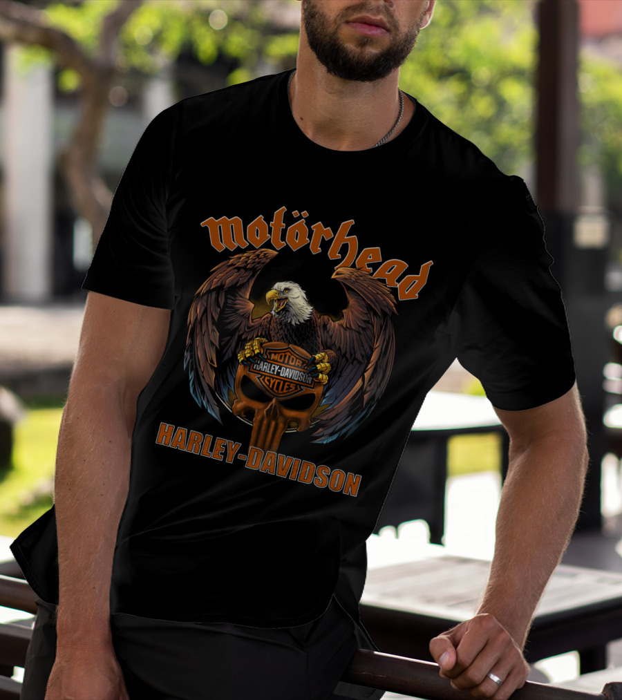 Motorhead Harley Davidson Bald Eagle Motör Harley Davidson Cycles T-Shirt