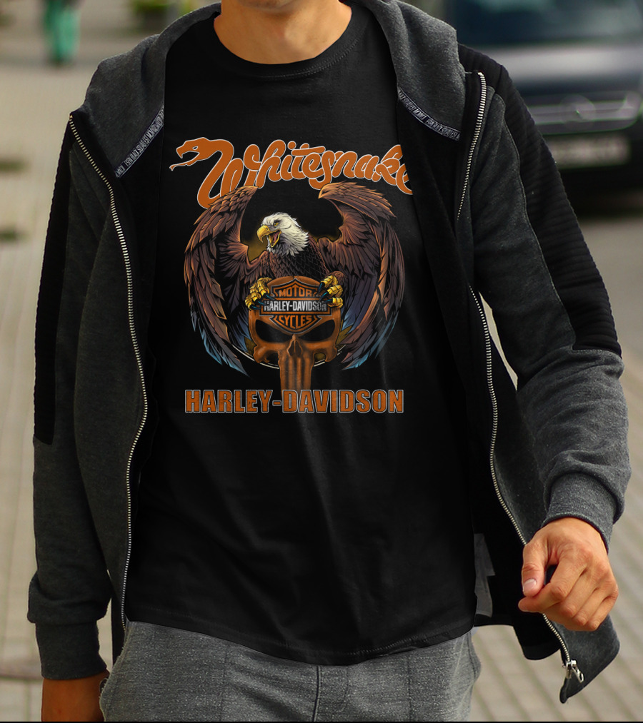 Whitesnake Harley Davidson Motor Cycles Eagle T-Shirt