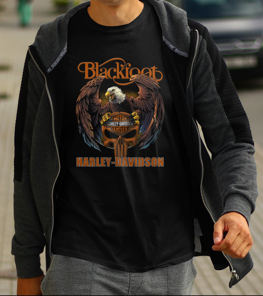 Blackfoot Motorcycles Harley Davidson Eagle T-Shirt