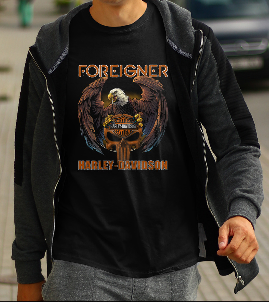 Foreigner Harley Davidson Eagle Emblem Motorcycles T-Shirt