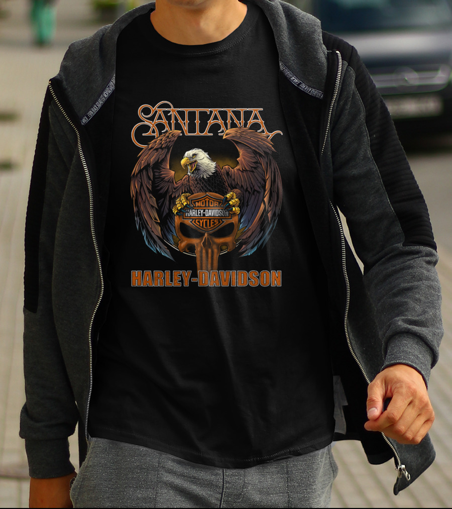 Santana Harley Davidson Motorcycles Eagle T-Shirt
