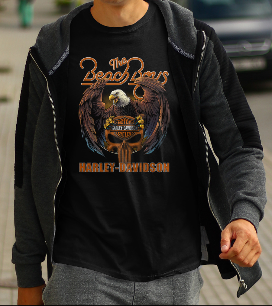 The Beach Boys Harley Davidson Motor Cycles Eagle T-Shirt