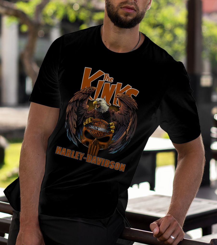 The Kinks Harley Davidson Motor Cycles Eagle T-Shirt