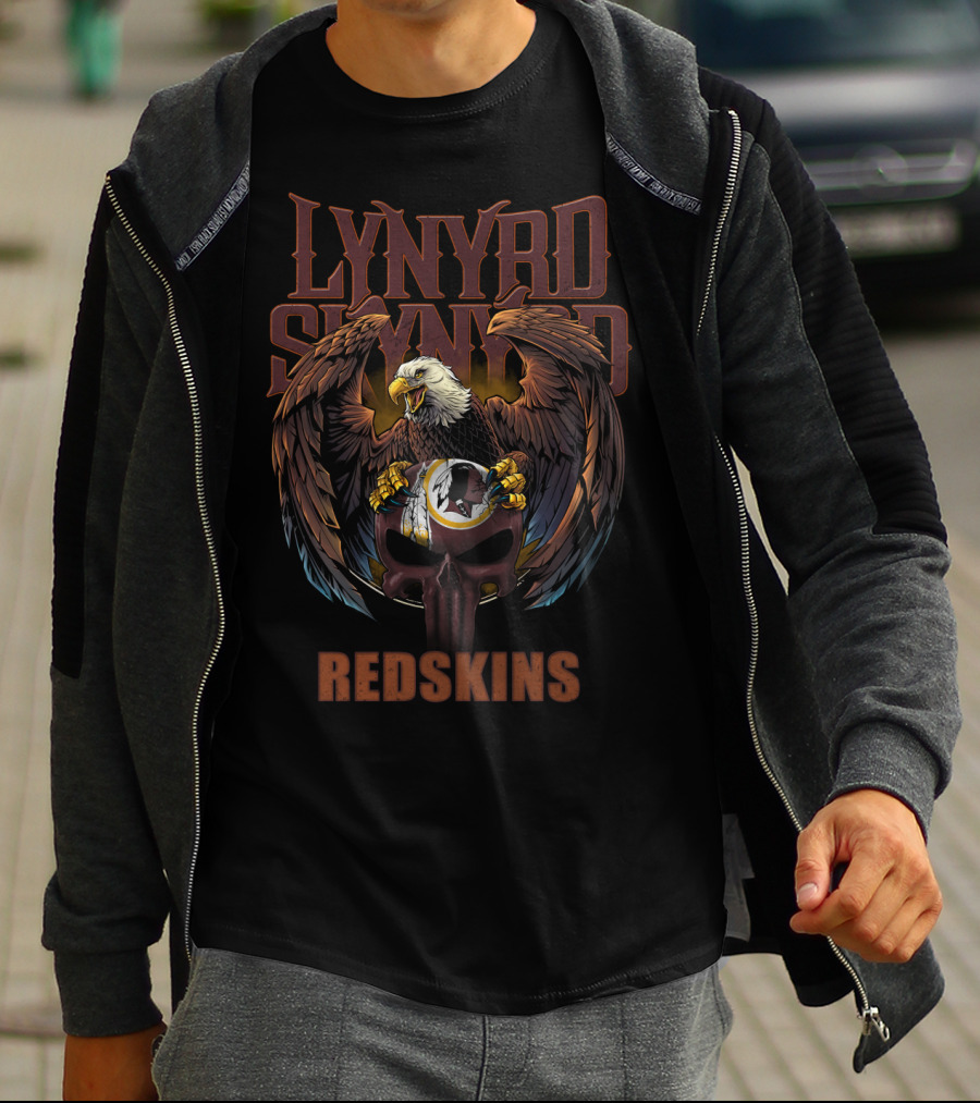 Lynyrd Skynyrd Eagle Holding Washington Redskins Helmet T-Shirt