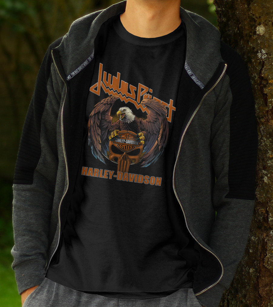 Judas Priest Harley Davidson Motorcycles Eagle T-Shirt