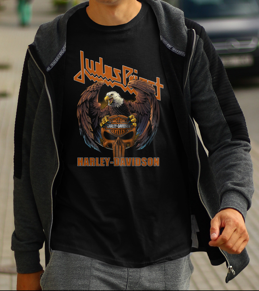 Judas Priest Harley Davidson Motorcycles Eagle T-Shirt