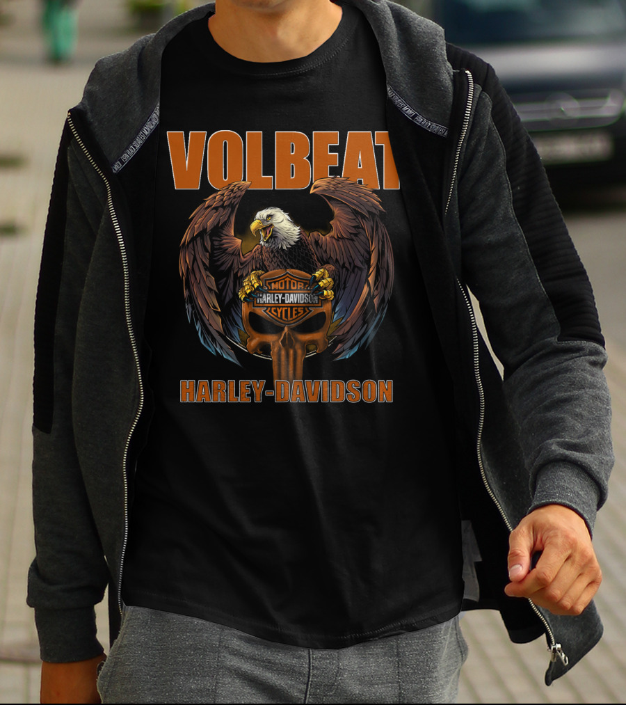Volbeat Harley Davidson Eagle Motorcycles T-Shirt