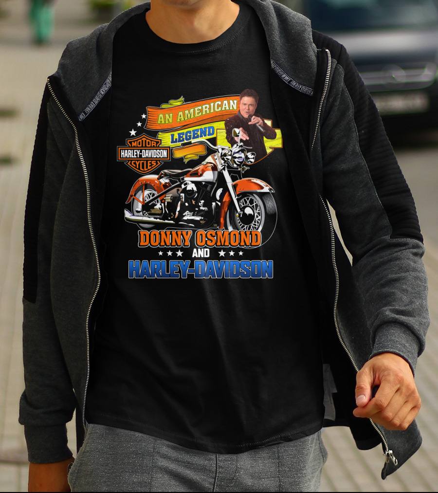 An American Legend Donny Osmond And Harley Davidson Cycles T-Shirt