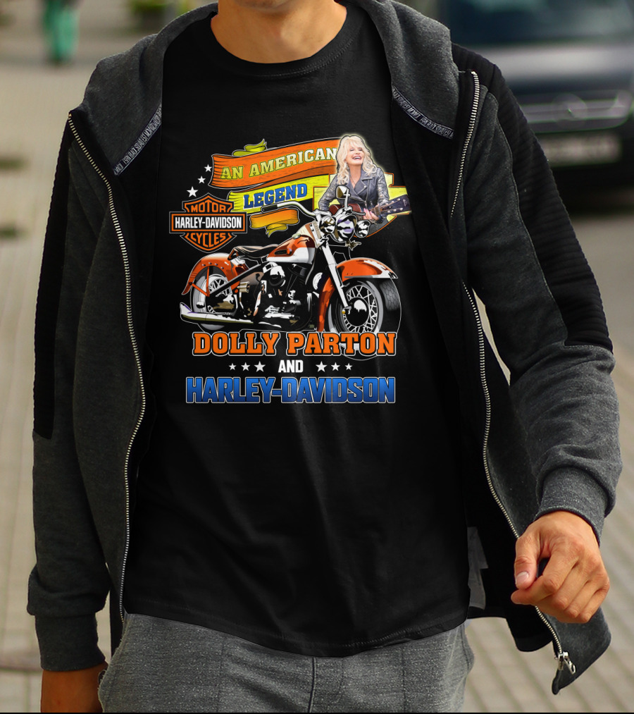 An American Legend Dolly Parton And Harley Davidson T-Shirt
