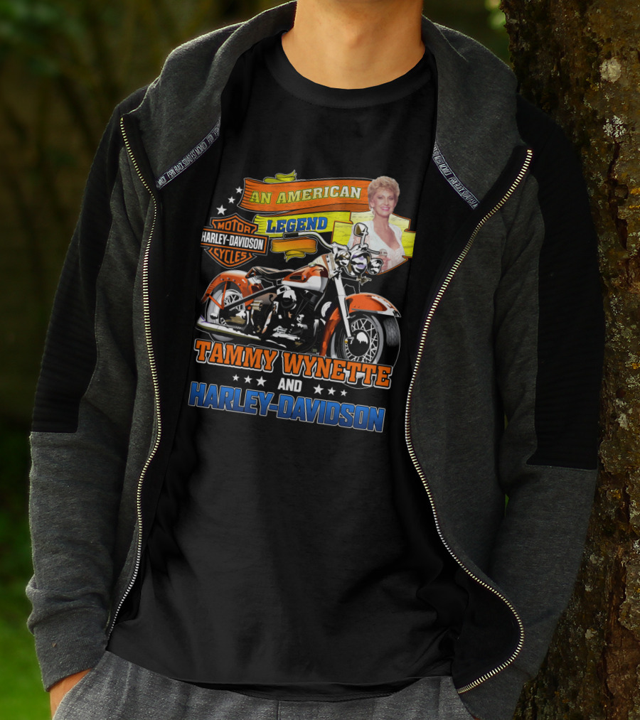 An American Legend Tammy Wynette And Harley Davidson Motor Cycles T-Shirt