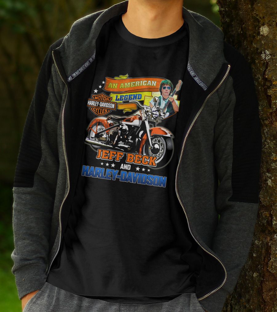 An American Legend Jeff Beck And Harley Davidson Motor Cycles T-Shirt