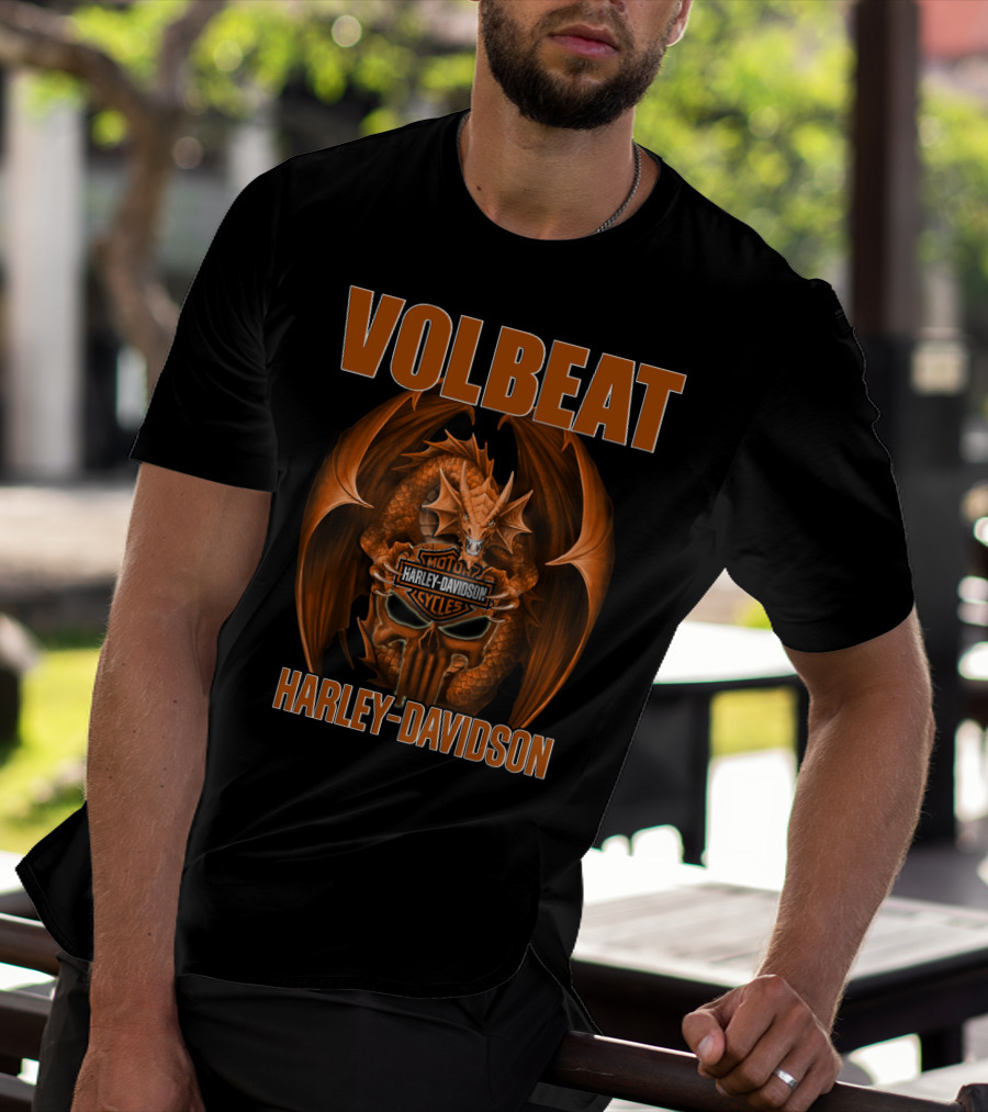 Volbeat Harley Davidson Moto Cycles Dragon T-Shirt
