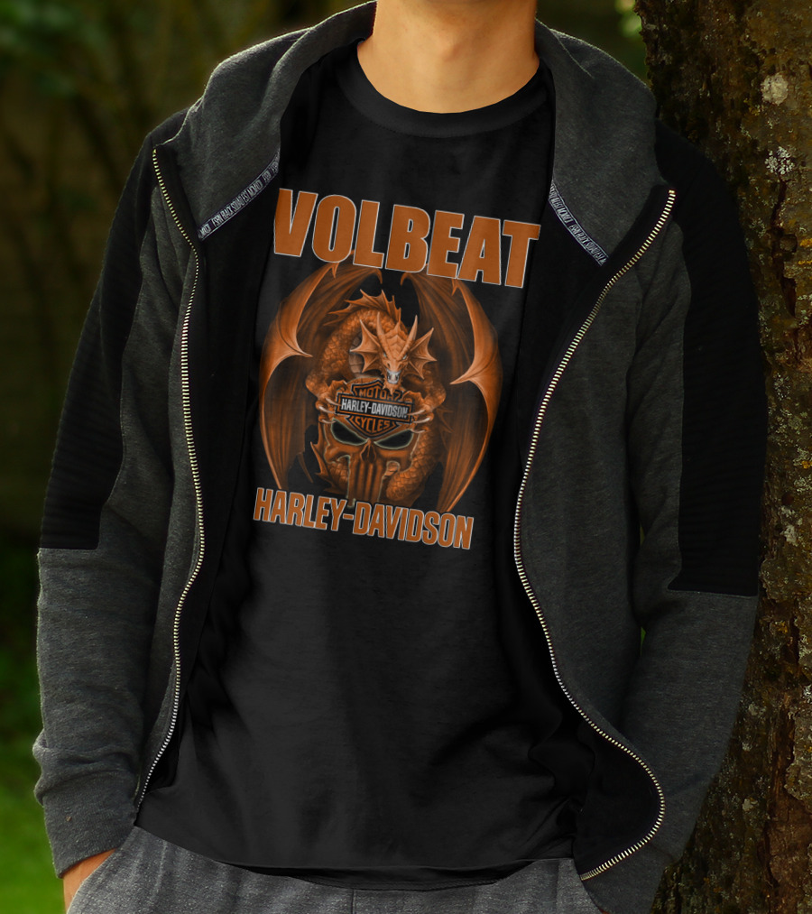 Volbeat Harley Davidson Moto Cycles Dragon T-Shirt