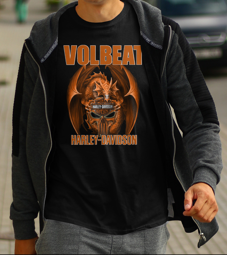 Volbeat Harley Davidson Moto Cycles Dragon T-Shirt