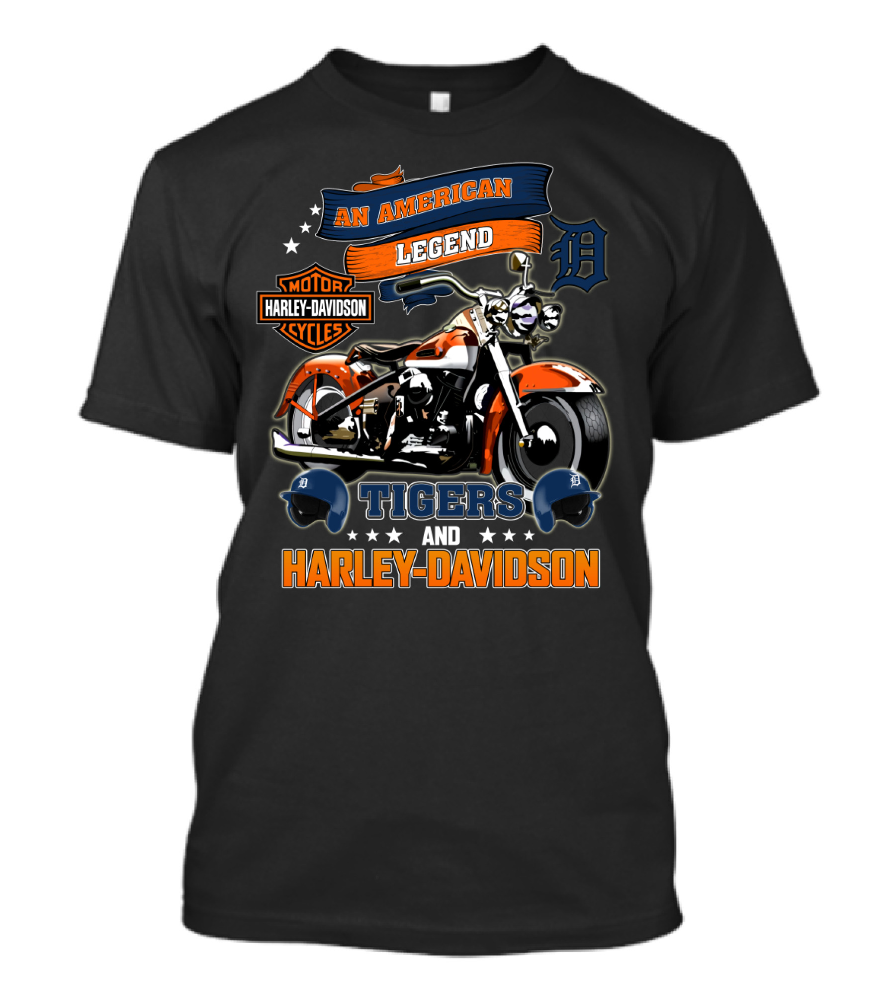 An American Legend Detroit Tigers And Harley Davidson T-Shirt