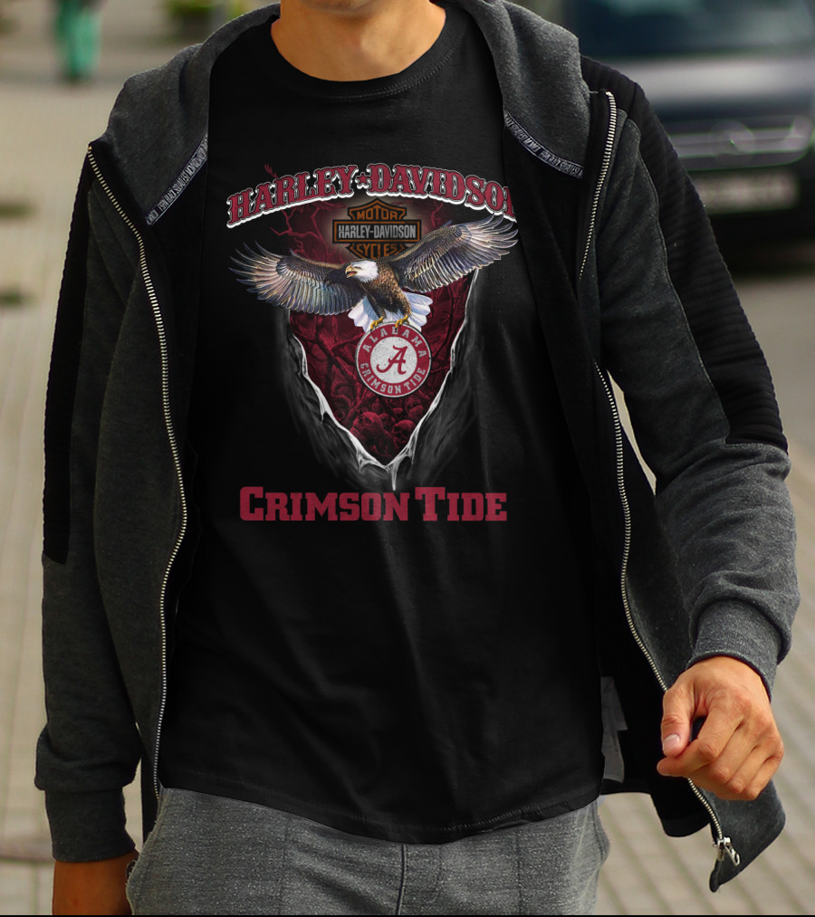 Harley Davidson Alabama Crimson Tide Eagle T-Shirt