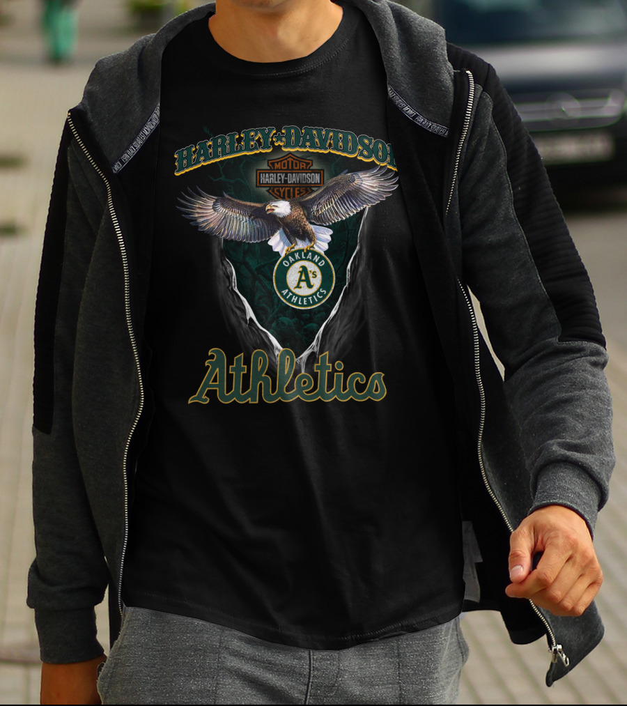 Harley Davidson Oakland Athletics Eagle T-Shirt
