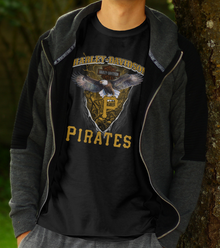 Harley Davidson Motorcycles Pittsburgh Pirates T-Shirt