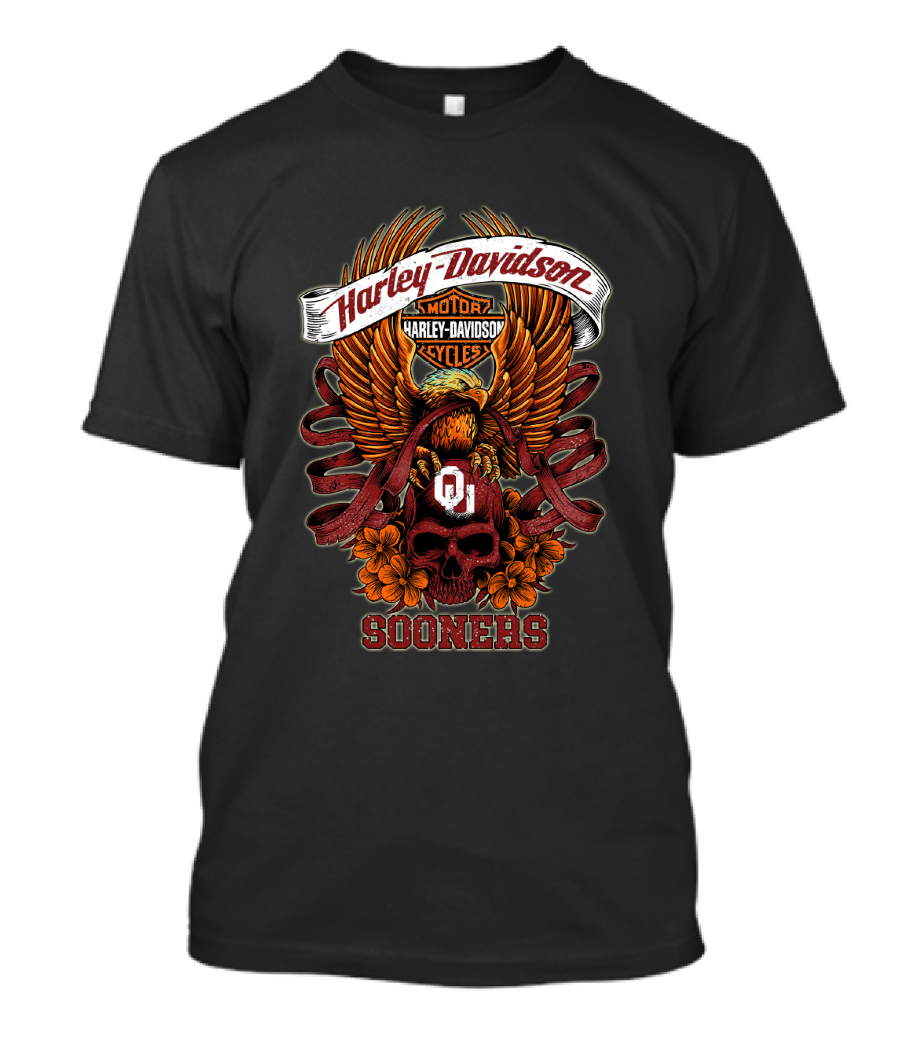 Harley Davidson Sooner Ou Skull Sooners T-Shirt