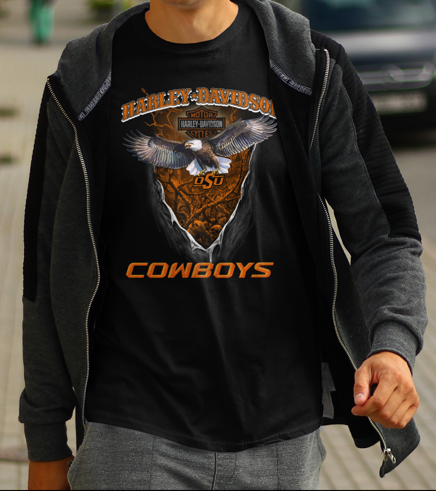 Harley Davidson Motor Harley Davidson Cycles Osu Cowboys T-Shirt