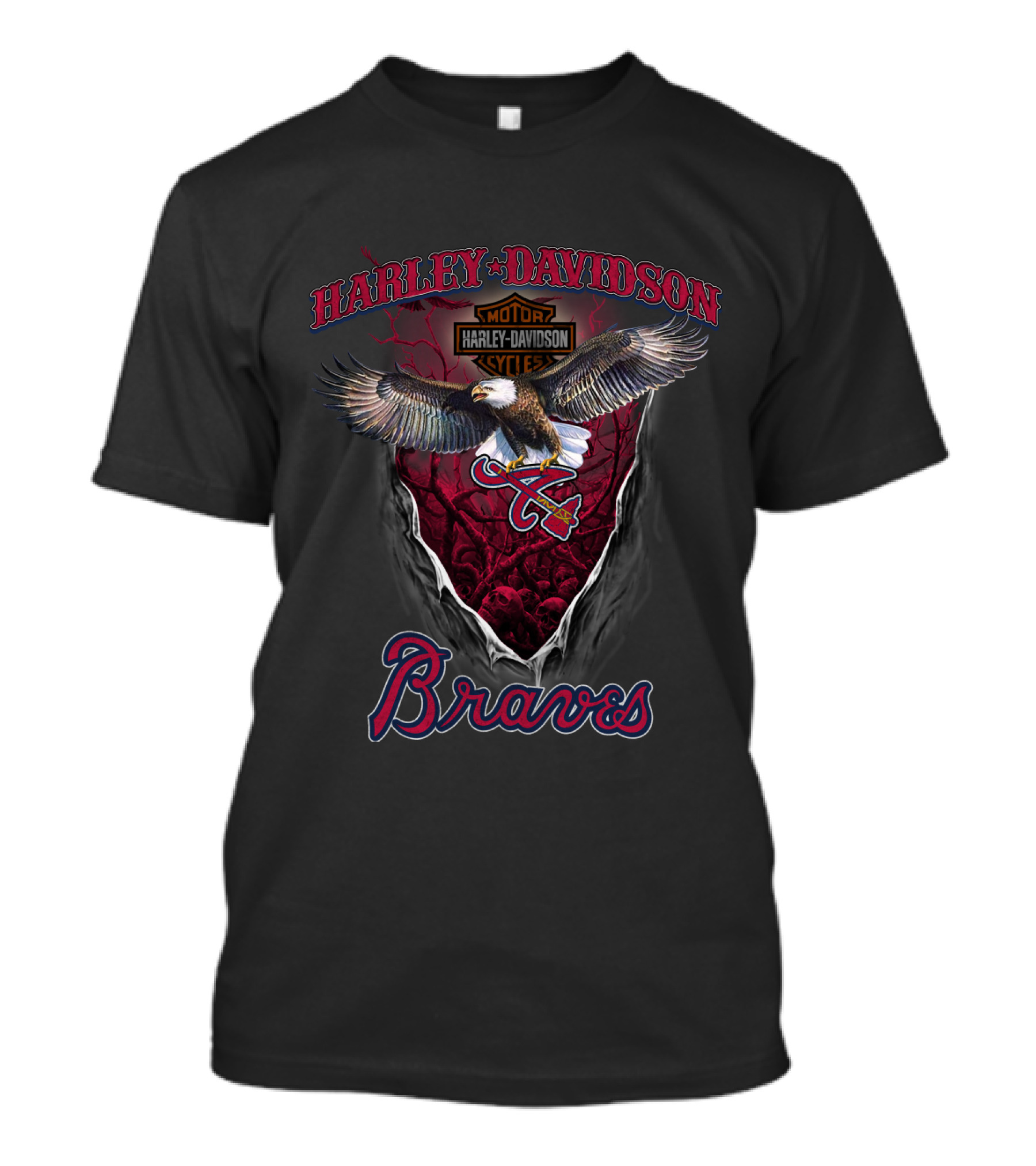 Harley Davidson Atlanta Braves Eagle T-Shirt