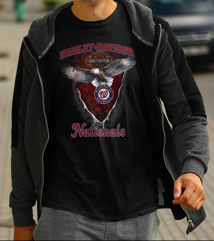 Harley Davidson Eagle Washington Nationals T-Shirt