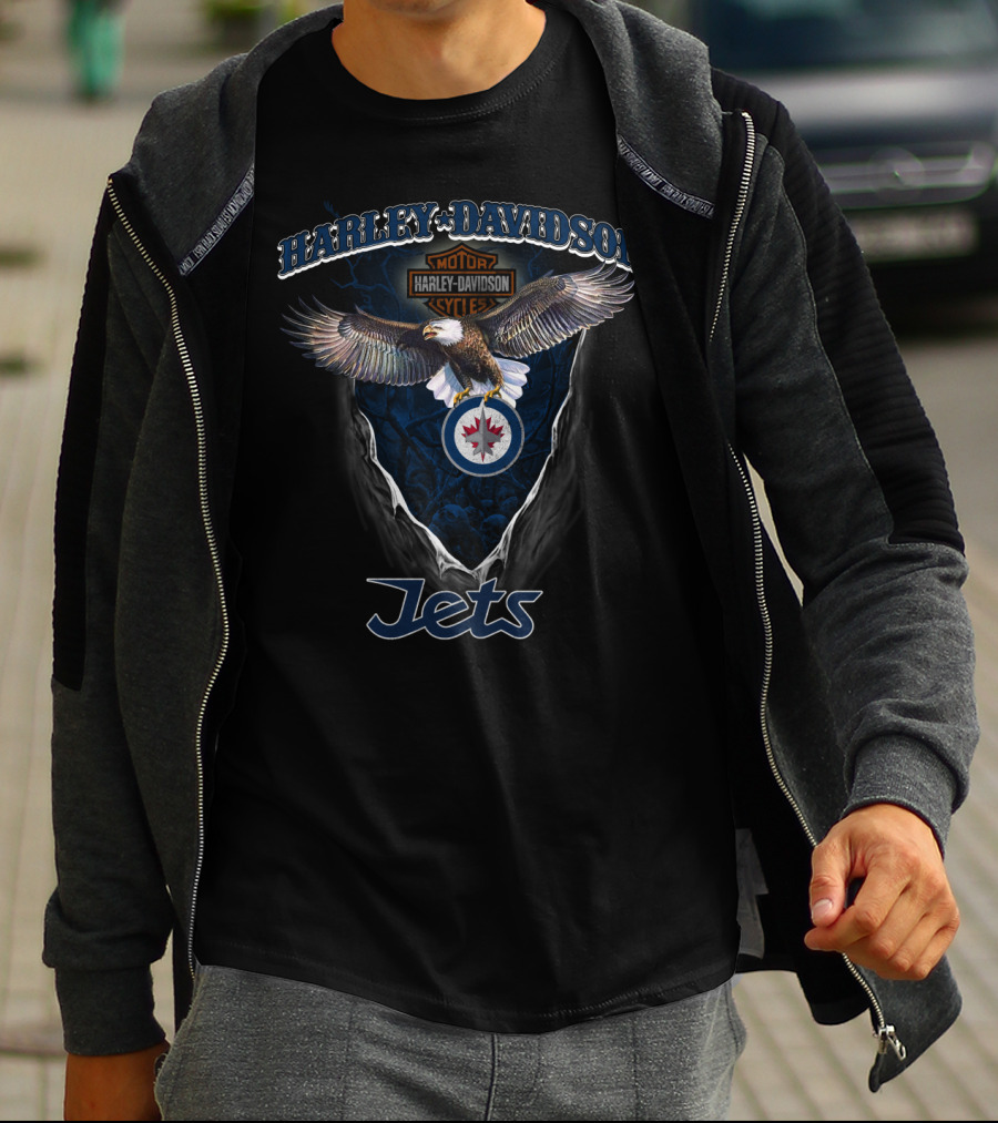Harley Davidson Winnipeg Jets Nhl Eagle T-Shirt