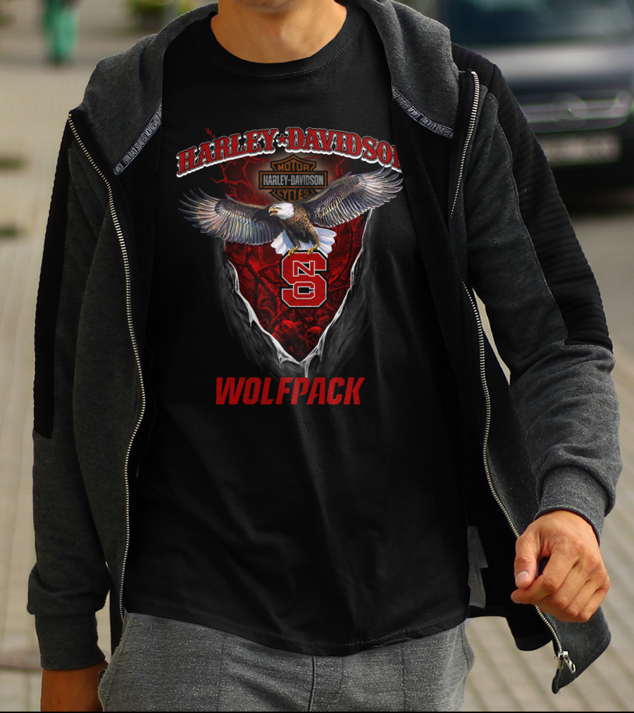 Harley Davidson Nc State Wolfpack Eagle T-Shirt