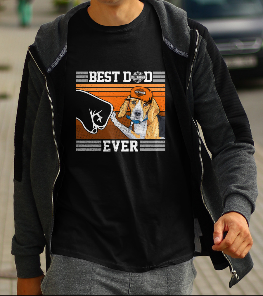 Best Dog Dad Ever Motor Harley Davidson Cycles T-Shirt