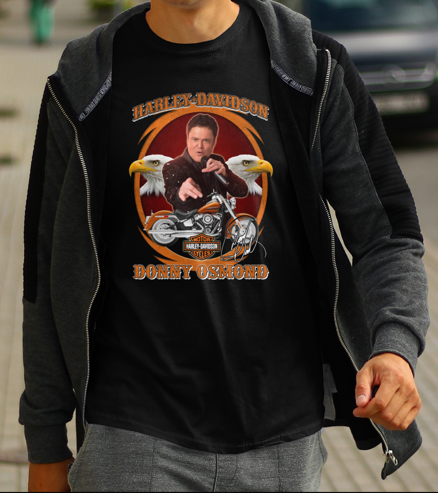 Harley Davidson Motor Cycles Donny Osmond Eagles T-Shirt
