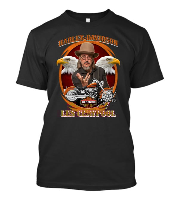 Harley Davidson Motor Cycles Les Claypool Eagles Motorcycle T-Shirt
