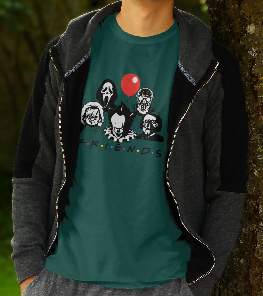 Friends Characters Horror Icons Balloon T-Shirt