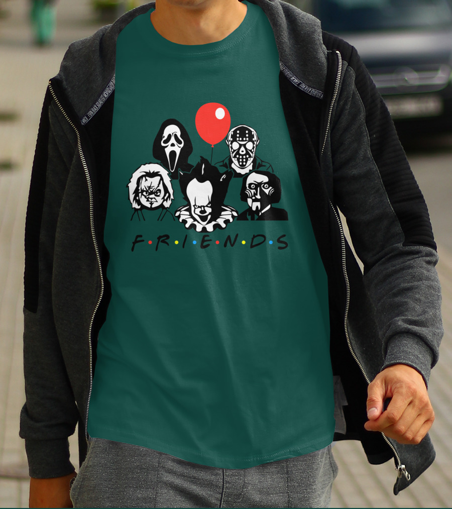 Friends Characters Horror Icons Balloon T-Shirt