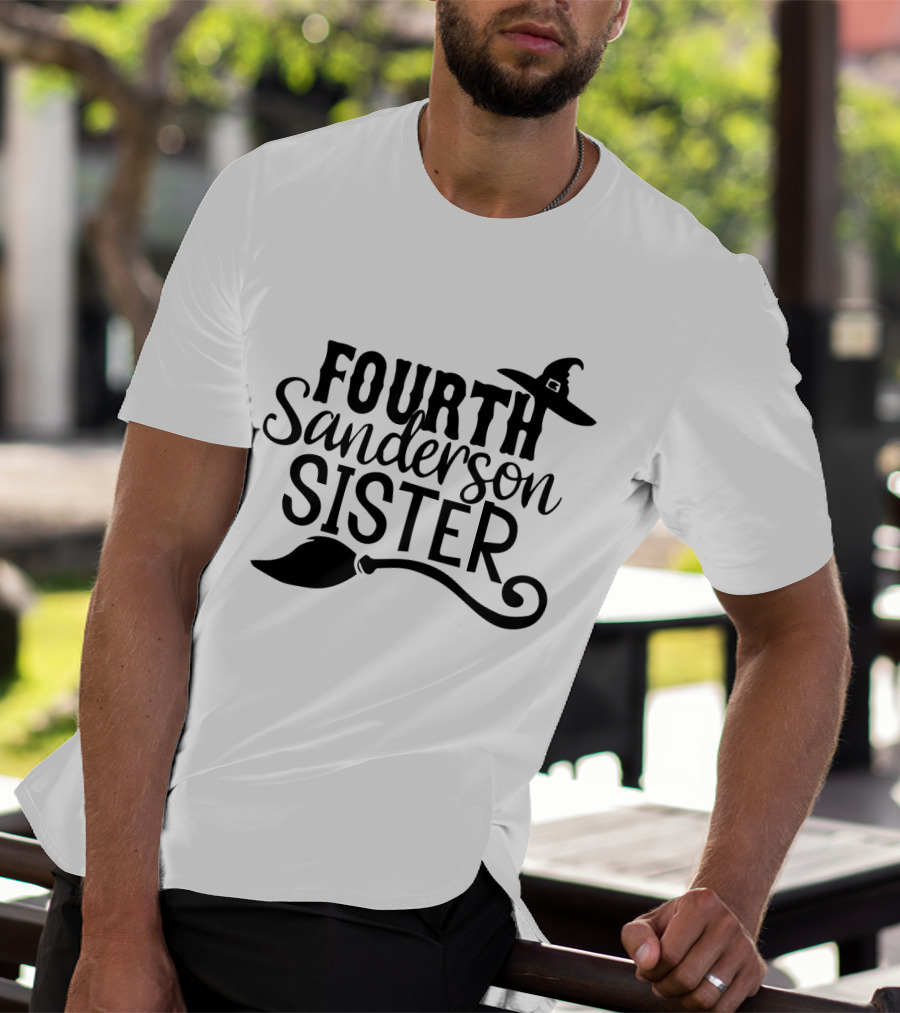 Fourth Sanderson Sister Witch Hat Broomstick T-Shirt