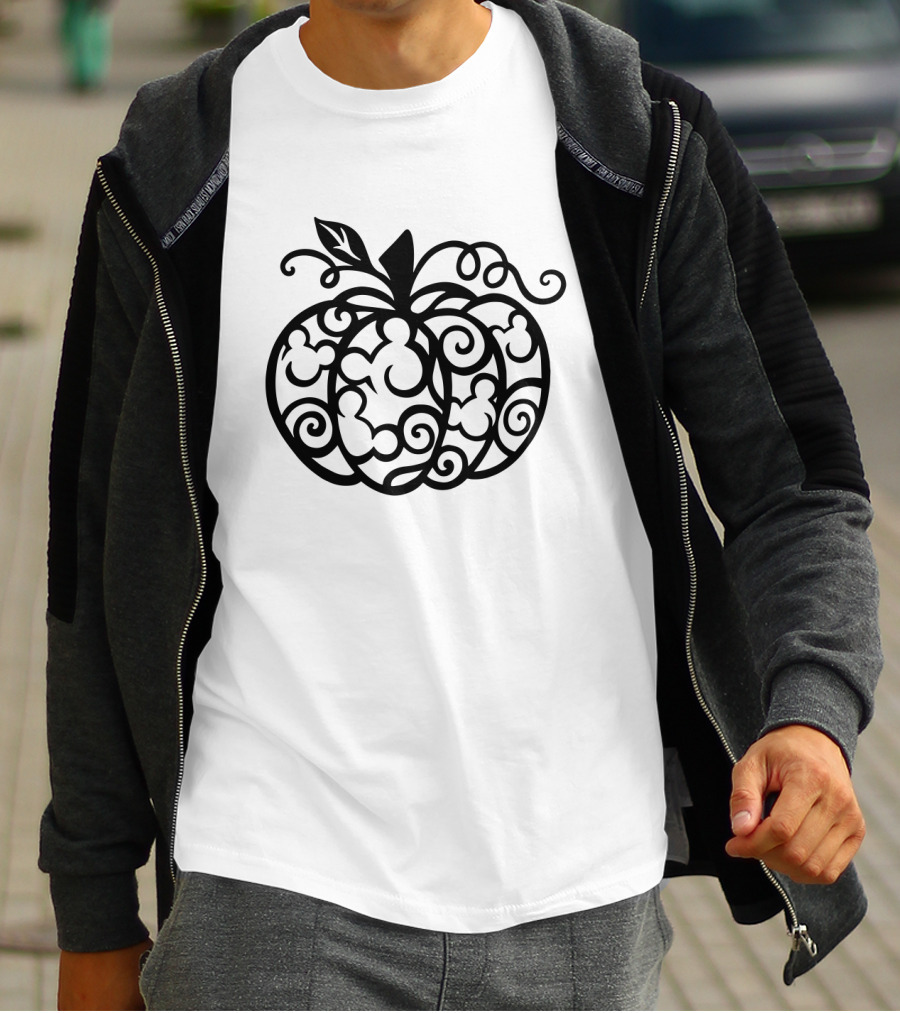 Mickey Mouse Pumpkin Silhouette Halloween T-Shirt